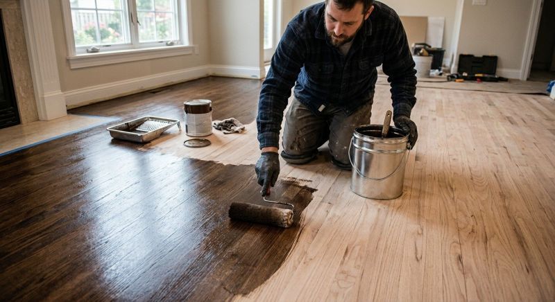 Walnut Floor Staining in Alpharetta, GA